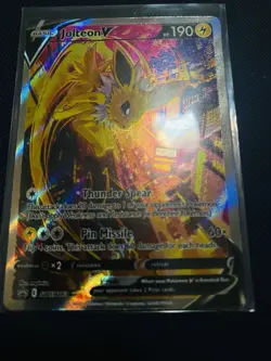 Jolteon v SWSH183 Pokemon TCG Sword & Shield Holo Black Star Promo Card - Image 2