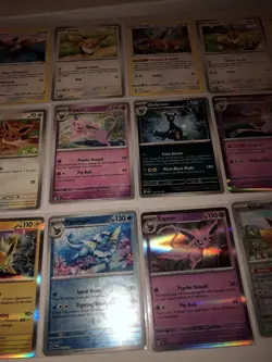 Lot Of 18 Eevee Leafeon Sylveon Glaceon Flareon Vaporeon Umbreon Pokemon Cards - Image 3