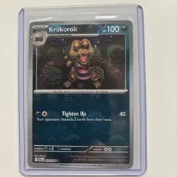Krokorok 058/086 Pokeball Holo Black Bolt English Pokemon Card NM - Image 1