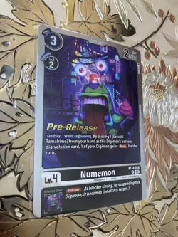Digimon Card Game Pre-Release Foil Numemon BT14-058 Blast Ace - Image 1