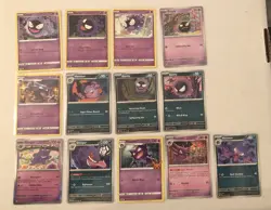 Lot Of 13 Gastly Haunter And Gengar Pokemon Cards - Image 1