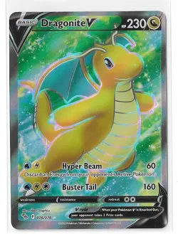 Dragonite V 076/078 Pokemon Go Sword & Shield Full Art Rare Card NM - Image 1