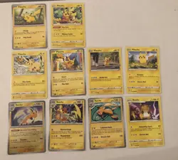 Lot Of Pikachu and Raichu Pokemon Cards (10 Cards) - Image 1