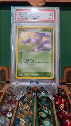 Ekans 55/109 Team Rocket Returns Reverse Holo PSA 9 Pokemon Stamped Card - Image 1