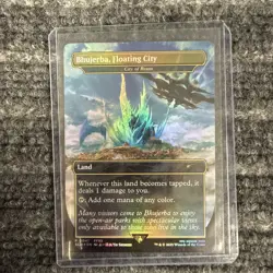 Magic MTG FOIL Bhujerba Floating City Final Fantasy Store Champs Promo Card NM - Image 1