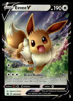 Pokemon TCG SWSH: Sword & Shield Promo Cards #SWSH065 Eevee V NM - Image 1