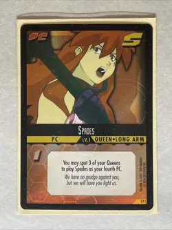 Dot Hack .Hack Enemy TCG Promo Foil Spades 4P5 Queen-Long Arm Card M/NM - Image 1