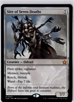 Sire of Seven Deaths Foundations Regular NM Mythic 0001 - Image 1