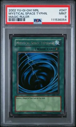 PSA 9 - Mint - Mystical Space Typhoon #MRL-047 Holo - Yugioh 2002 Magic Ruler - Image 1