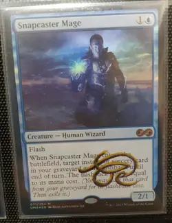 MTG FOIL SNAPCASTER MAGE SHADOW SIGNED BY ARTIST - Image 1