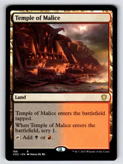 Temple of Malice R Commander: Innistrad: Crimson Vow # 186 NM Normal - Image 1