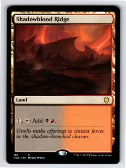 Shadowblood Ridge R Commander: Innistrad: Crimson Vow # 181 NM Normal - Image 1