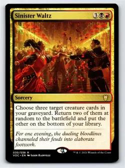 Sinister Waltz R Commander: Innistrad: Crimson Vow # 30 NM Normal - Image 1