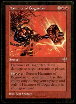 MTG Hammer of Bogardan LP Light Play Mirage [5459] - Image 1