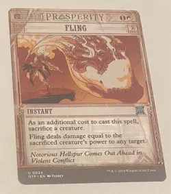 Fling Wanted Poster Design MTG Free Shipping! - Image 1