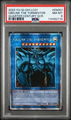 2023 YU-GI-OH! LC01-EN001 OBELISK THE TORMENTOR LIMITED QCSR PSA 8 - Image 1