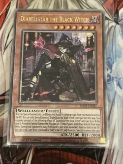 YUGIOH DIABELLSTAR THE BLACK WITCH QUARTER CENTURY SECRET RARE RA04-EN047 - Image 1