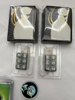 Pokemon Gardevoir 2 Sleeves, 1 Coin, and 2 Dice from Mega Evolutions ETB - Image 1