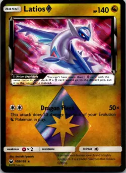 Latios Prism Star 108/168 SM - Celestial Storm Holo LP / NM Pokemon TCG - Image 1