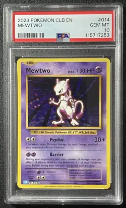 MEWTWO PSA 10 2023 POKEMON CLASSIC COLL #014/034 CELEBRATIONS CLB EN 253 - Image 1