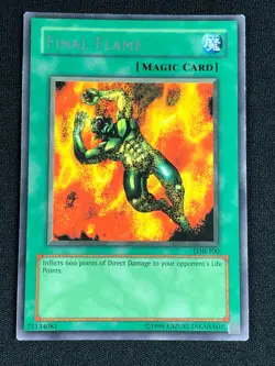 YUGIOH FINAL FLAME LOB-100 RARE MAGIC OG PRINT (NM) - Image 1