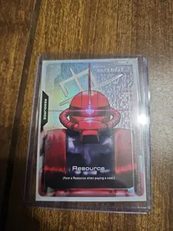 Gundam TCG Card Game Newtype Rising R-005 Resource - Char's Zaku II C+ Foil - Image 1