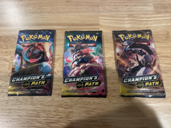 3x CHAMPION'S PATH Packs Pokemon TCG Art Set Cards - NEW SEALED 2020 - Image 1
