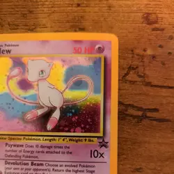 Pokemon Mew #9 HOLO Black Star Promo Card VINTAGE WOTC LP - Image 3