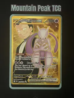 HP Team Rocket's Mewtwo ex 240/182 Gold - Destined Rivals - Pokemon Card - Image 1