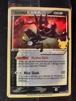 Pokemon TCG Greninja Gold Star SWSH144 Celebrations Black Star Promo Card Sealed - Image 1