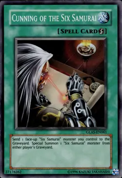 Cunning Of The Six Samurai - Super Rare GLAS-EN061 - MP - YuGiOh - Image 1