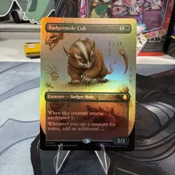 MTG, Avatar - Mythic Badgermole Cub (#0326) In-Hand - Borderless - Foil - Image 1