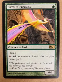 MTG 1x Birds of Paradise 165 Core Set 2011 M11 Modern Magic the Gathering x1 NM - Image 1