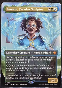 Zimone, Paradox Sculptor #351 Foundations Borderless Regular Mythic - Image 1