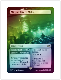 1x Midgar, City of Mako, Borderless Art Foil, Magic MTG NM - Image 1