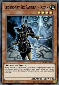 Legendary Six Samurai - Kizan - Super Rare 1st Edition SPWA-EN010 - NM - YuGiOh - Image 1