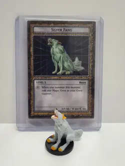 Yu-Gi-Oh Dungeon Dice Monsters - Figure & Card - Silver Fang - Image 1