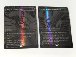 Magic The Gathering Sword of Forge and Frontier & Staff of Compleation Oil Slick - Image 1