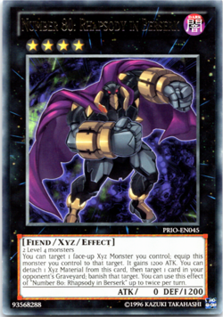 Number 80: Rhapsody in Berserk - PRIO-EN045 - Rare - Yugioh - Image 1