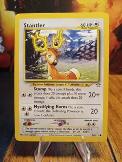 2000 Pokemon Neo Genesis Stantler #76 Extremely LP - Image 1