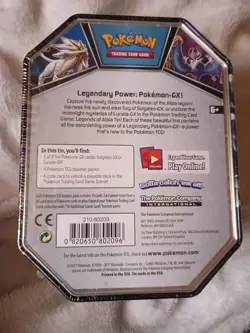 Pokemon: Lunala GX 2017 Legends of Alola Tin - Sealed new - Image 4