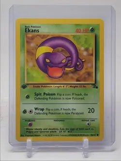 EKANS 1999 POKEMON BASE SET COMMON HOLO 46/62 Q4841 - Image 1