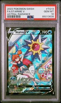 2022 POKEMON SWORD & SHIELD ASTRAL RADIANCE #TG13 FULL ART/STARMIE V PSA 10 - Image 1