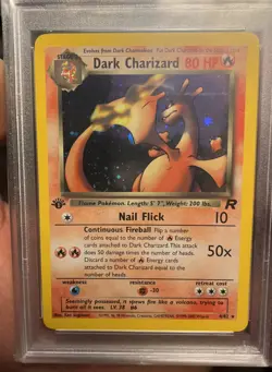 Pokemon Dark Charizard Holo 2000 Team Rocket 1st Edition #4 PSA 8 NM-MT - Image 4