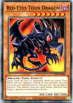 Red Eyes Toon Dragon - LDS1-EN066 - Common - 1st Edition - Yugioh - Image 1