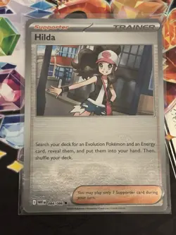 🔥Hilda (Poke Ball Pattern) 084/086Sv: White Flare Holo Pokemon Card NM+🔥 - Image 1