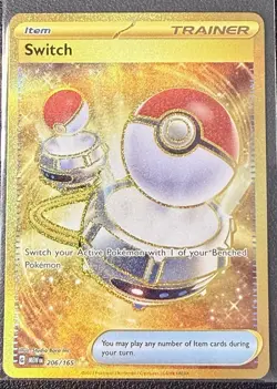 Switch 206/165 Sv: Scarlet & Violet 151 Holo Hyper Rare Trainer Card Pokemon - Image 1