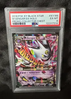 Pokemon M Gengar EX Black Star Promo Card XY166 2016 PSA 6 EX-MT - Image 1