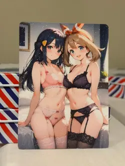 (Z2) Pokemon Trainers Double Sided Anime Doujin Waifu Card AGC CCG - Image 1