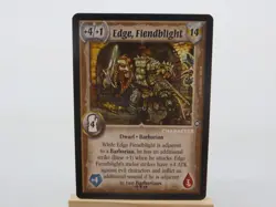 WARLORD Saga of the Storm CCG Dwarf Character Card EDGE FIENDBLIGHT 12/78 - Image 1